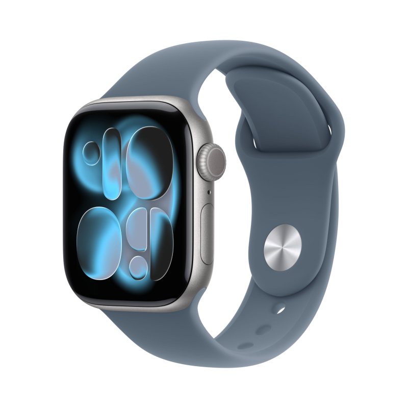 Apple Watch Series 11 42mm, Silver Aluminum Case with Sport Band Anchor Blue